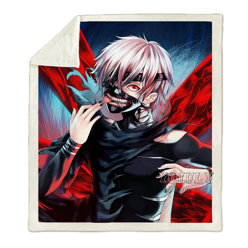 YOJULY одежда с надписью «Tokyo Ghoul Harajuku Пижама для детей и взрослых, Объёмный рисунок(3D-принт) одеяло диван Стёганое одеяло Дорожный Чехол постельного белья в стиле «хип-хоп» с рисунком из аниме фирменный магазин-аутлет K32