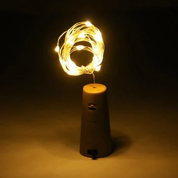 

NewWarm White Cork 2 Meters 20 Lights Wine Bottle Cork Light String Starry Silver Line Lamp Led Light String