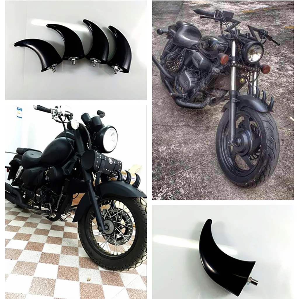 Motorcycle Motorbike Fender Front Horns Decoration For Chopper Bobber Touring