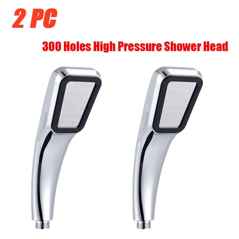 2PC 300 holes Zhangji shower head top quality high pressure standard shipping shower promotion buy one get one free - Color: 2PC 300 holes
