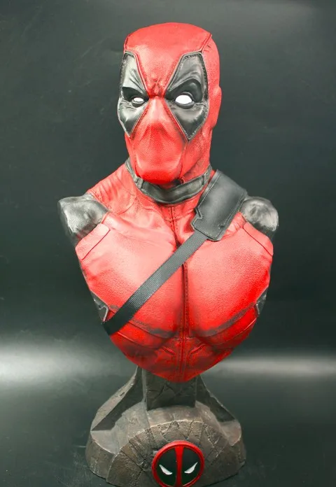

Resin Action Figure Collectible Model Surtuple 33cm H 1/3 Scale Deadpool Bust Color Painted