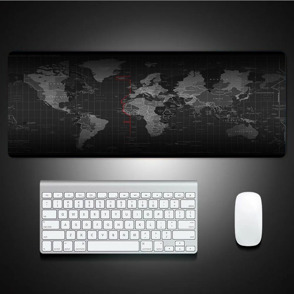 

World Map Game Mouse Pad Large Mouse Pad Player Lock Edge Mouse Pad Laptop Mouse Pad Rubber Gaming Keyboard Desk Pad XXL