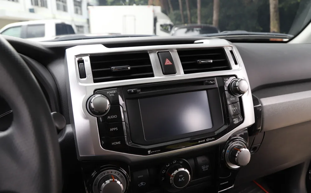 Для Toyota 4runner 2010- интерьер автомобиля навигации Управление Панель кондиционер декоративная рамка выпускного отверстия Накладка