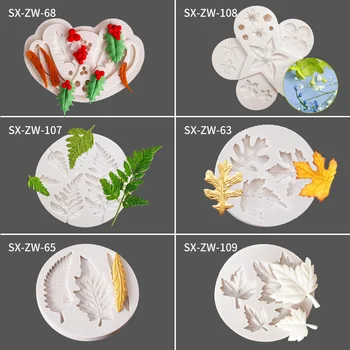 

3d plant Silicone Molds Fondant Craft Cake Candy Chocolate Sugarcraft Ice Pastry Baking Tool Mould