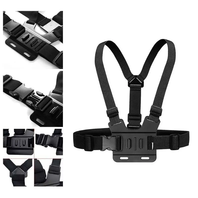 

Black Anti-slip Adjustable Chest Strap Mount Belt Band Adapter for DJI Osmo Action Sports Camera Accessories LX9A