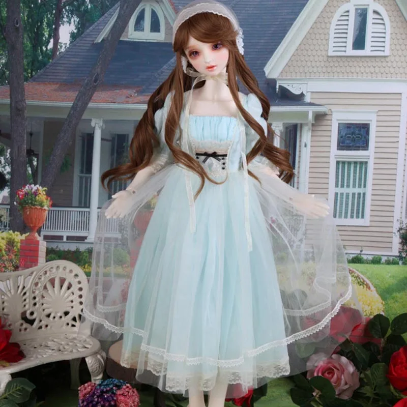 Новое поступление 1/3 1/4 1/6 BJD куклы Одежда Красивое Голубое Кружевное Платье для кукол одежда для игрушек аксессуары для кукол