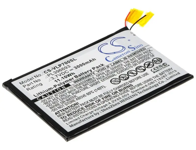 Cameron sino 3000 мА/ч, Батарея для visual Land ME-7G-8GB престиж 7G " PL396693 планшет Батарея