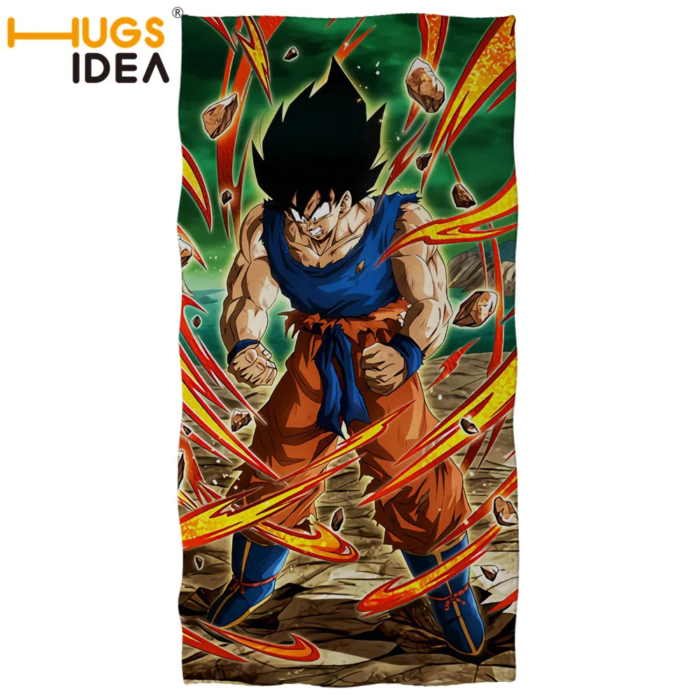 HUGSIDEA Goku Dragon Ball мягкое банное полотенце для душа с принтом аниме мягкое Супер Абсорбент Пляжное Полотенце s быстросохнущее полотенце для лица - Цвет: Z5595