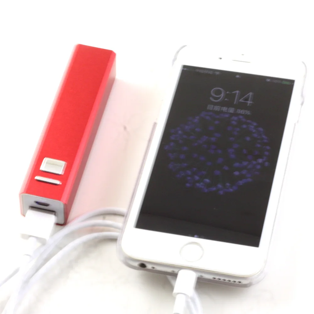 2600 мАч Мини помада аварийный мобильный банк питания для iPhone Android xiaomi samsung мобильный телефон часы USB вентилятор зарядное устройство