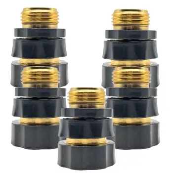 

5pcs Washer Garden Hose Garden Water Sprayer Quick Connector Watering Pipe Connector (Black)