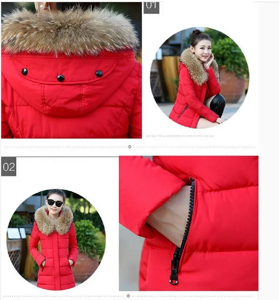 Модная зимняя женская куртка, новинка abrigos mujer invierno, большие размеры, зимнее пальто для женщин, большой меховой воротник, толстый хлопок
