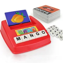 Jogo de correspondência letra ortografia leitura alfabeto inglês letras de madeira cartão jogo de correspondência crianças pré-escola aprendizagem língua brinquedos