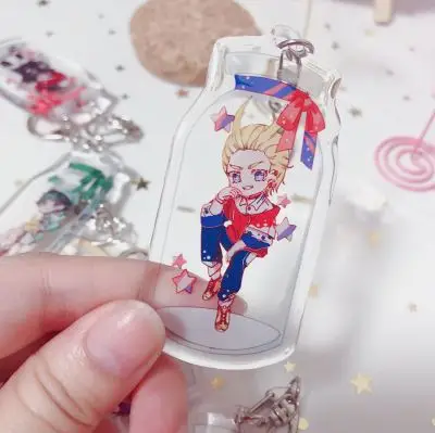 Белый My Hero Academy Izuku Midoriya Katsuki Bakugo акриловый брелок для ключей подарок кошелек телефон мобильный ключ ремень подарок косплей - Цвет: Белый