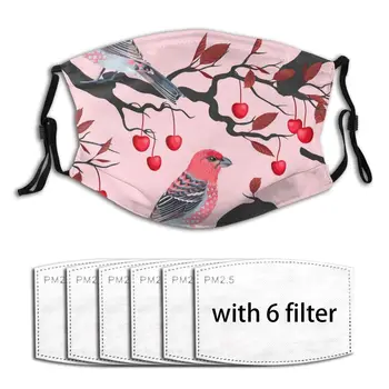 

Anti-Pollution Birds And Cherry Tree Mouth Mask Respirator Mask With Filter Breath Men Women Mask Windproof