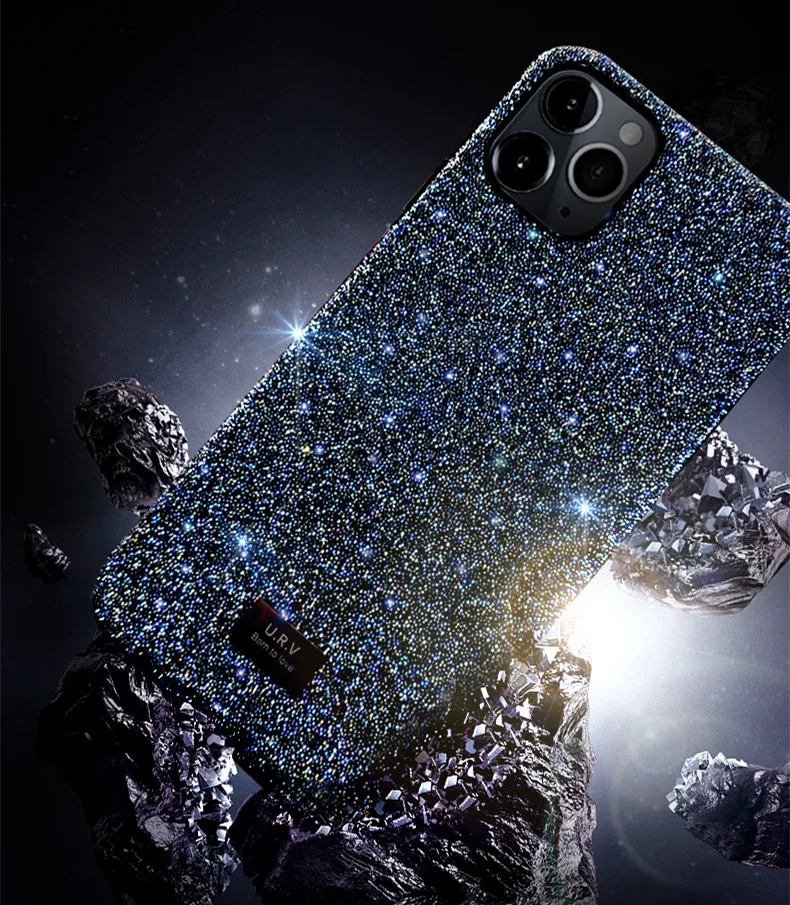blingbling glitter Diamond Shining luxury Shockproof Back Case Cover For iPhone 13 Pro Max XS MAX 14 12 11 15 8 Plus funda girl