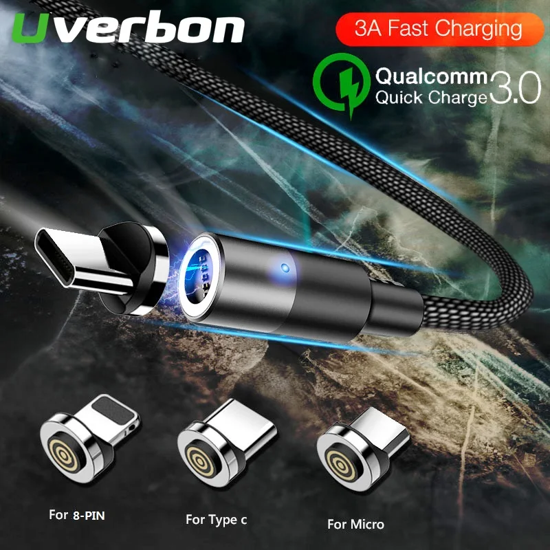 

3A Magnetic Charge Cable Micro USB Cable For iPhone X XS XM XR Magnet Charger Type C Charge Cord USB C Charger Cabo For Samsung