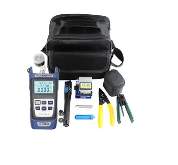 

FTTH fiber optic tool box mini with FC-6S cleaver 10 mw visual fault locator