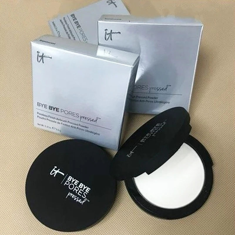 

It Cosmetic Oil-control Face Foundation Powder Pressed Translucent Mineral Compact Pores Bases Makeup Palette Skin Finish