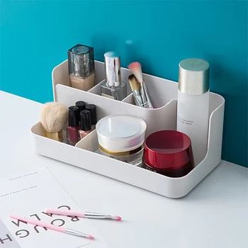 

Desktop Makeup Organizer Women Drawer Cosmetics Cotton Swabs Holder Case Girl Lipsticks Eyeshadow Brush Storage Box Accessories