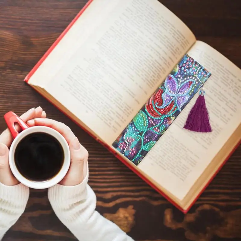 VKTECH DIY 5D алмазная картина Закладка кожаная книжка с кисточкой метки креативное