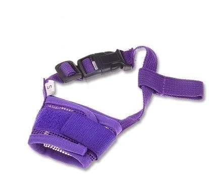 purple 1 шт. Регулируемая сетка дышащий маленький и большой рот собаки мордочка анти-намордник против лая, укусов Жевательная дрессировка продукты Аксессуары для домашних животных - Цвет: purple