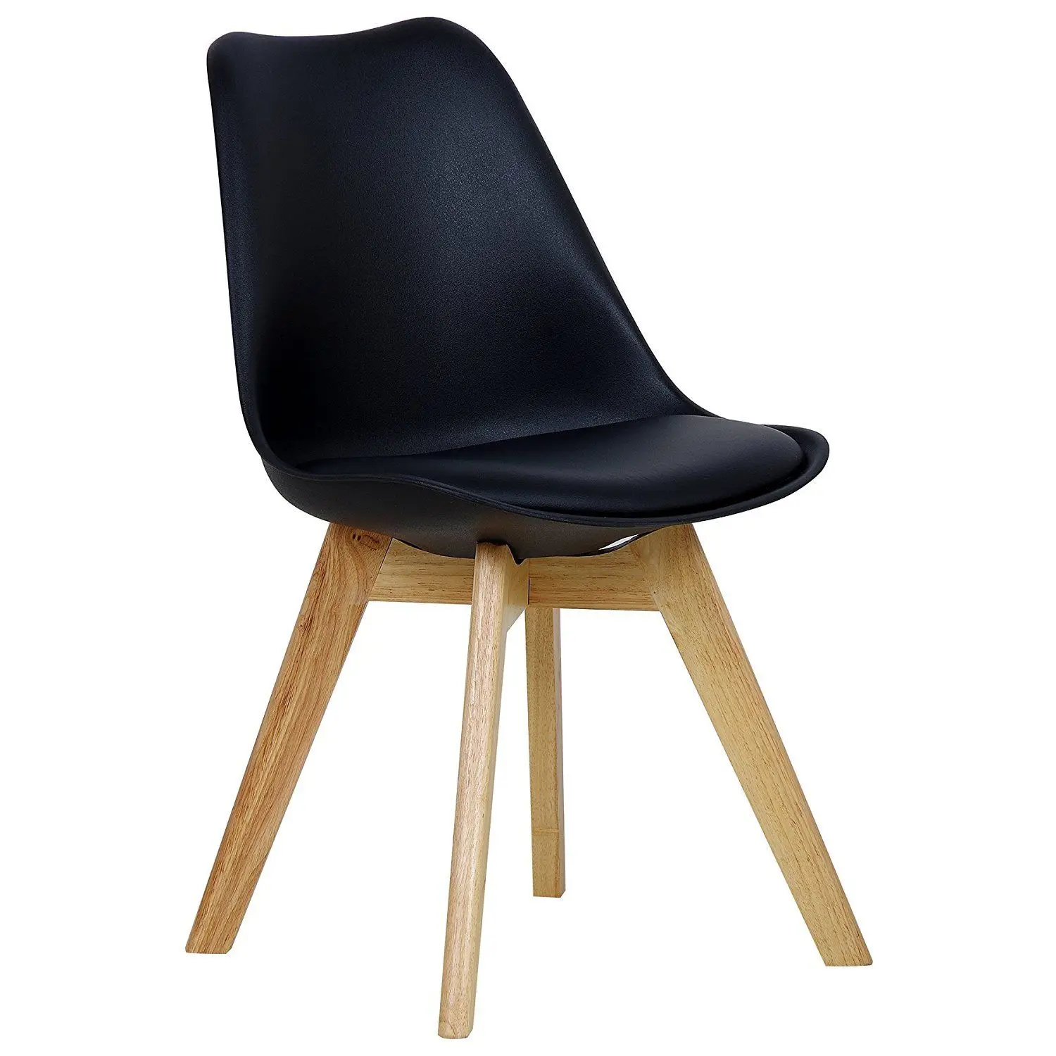 2pcs Chair Simple assembly structure Solid wood dining chair with High Calibre Thick padded seat Ideal for home office cafés