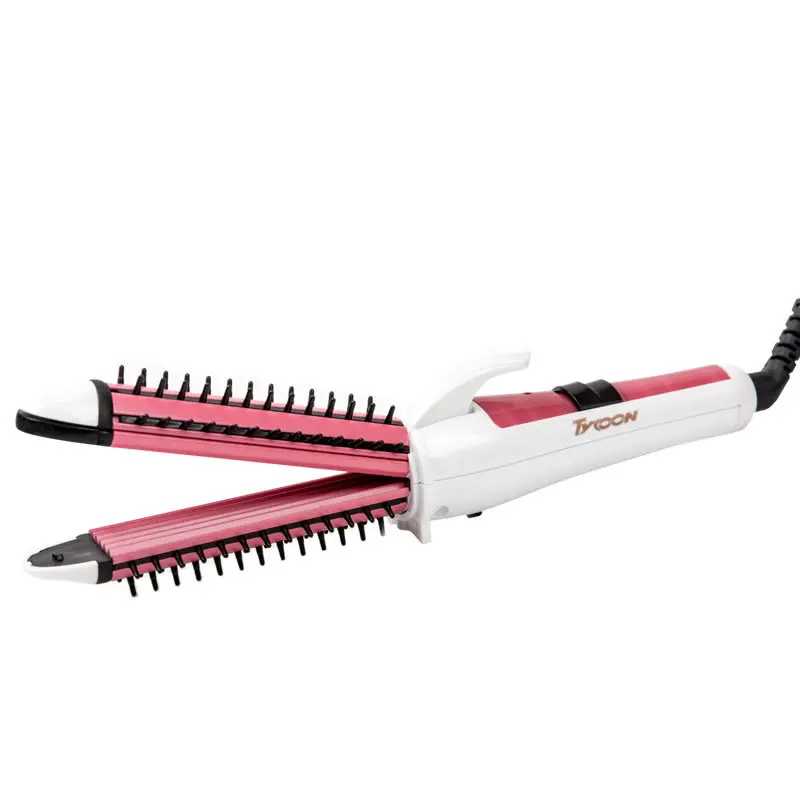 

Fast heating iron pink bandwidth professional titanium plate straightening brush, hot comb ceramic tourmaline ion flat iron