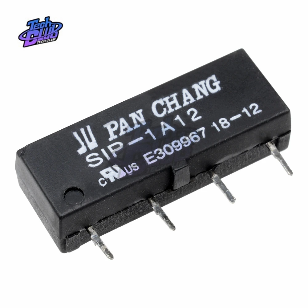 5PCS 12V Relay SIP-1A12 Reed Switch Relay 4PIN for PAN CHANG Relay