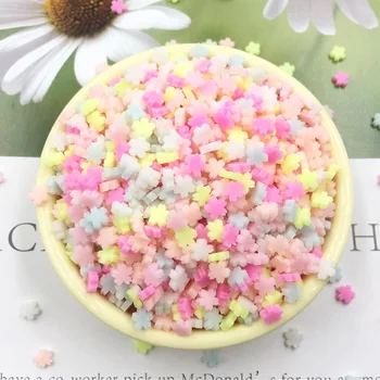 

100g Polymer Hot Clay Cherry Blossoms Slices Sprinkle for DIY Crafts Making Phone Nail Arts Decoration Slime Filling Material