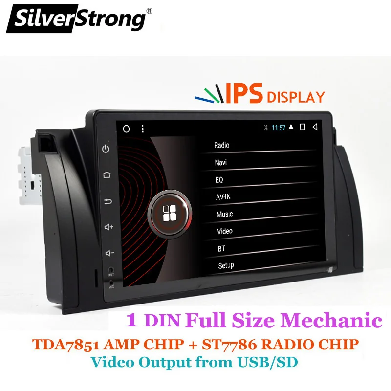 Flash Deal SilverStrong Android9inch Car 1DIN GPS Radio For BMW E39 E53 X5 Map Navi X5 GPS Series dvd player receiver navigation 3