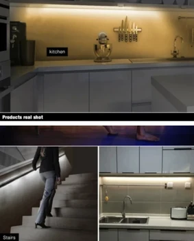 

New 1/2/ LED PIR Motion Sensor 5V Night Light Motion Sensor Detector Control Under Bed Lamp Waterproof Ribbon Tape