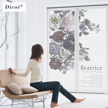 DICOR модный скандинавский стиль витражное окно декоративные пленки цветы высокое качество ПВХ матовый материал для домашнего декора BLT679