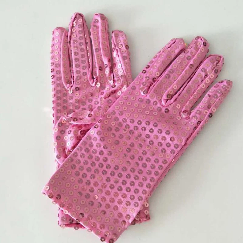 1 Pair Michael Jackson Sequined gloves Evening Party Costume Gloves dance at the kindergarten's Kids Gloves 10 colors