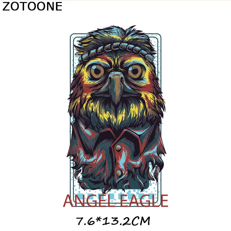 ZT1245 ZOTOONE трендовые 3D нашивки для одежды совы, наклейки для топов, бытовые железные приводы для животных, сделай сам, декоративные аппликации с теплопередачей - Цвет: ZT1245