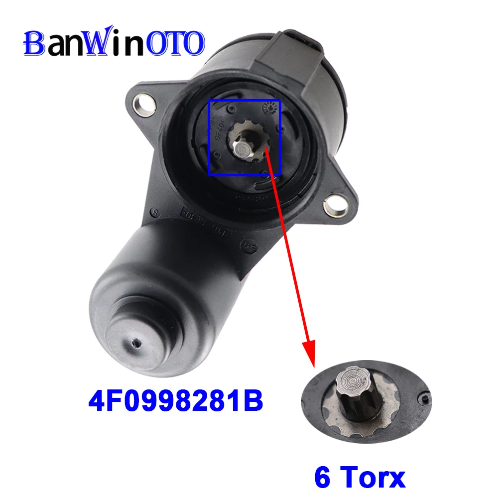 1pcs Caliper Servo Motor Wheel Handbrake Brake 6 or 12 Torx Tooth For Audi A6 S6 Quattro 2005-2011 4F0 998 281A/B 4F0998281