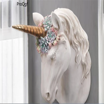 

Ngryise 1 Set creative animal resin unicorn hanging wall statue