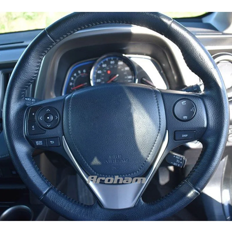 Высококачественная замена на руль из натуральной кожи черного цвета для Toyota Rav4 Rav