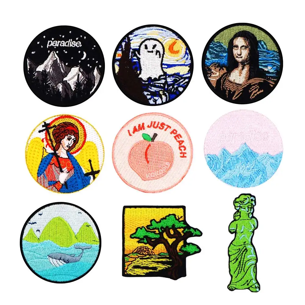 Parche bordado para ropa y sombrero, brazo roto, Venus, Virgen María, Mona Lisa, sonrisa