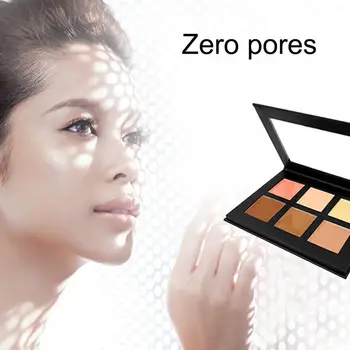

6 Colors Concealer Foundation Cream Professional Makeup Palette Lasting Up Powder Whitening Concealer Make Face Contour R0B8