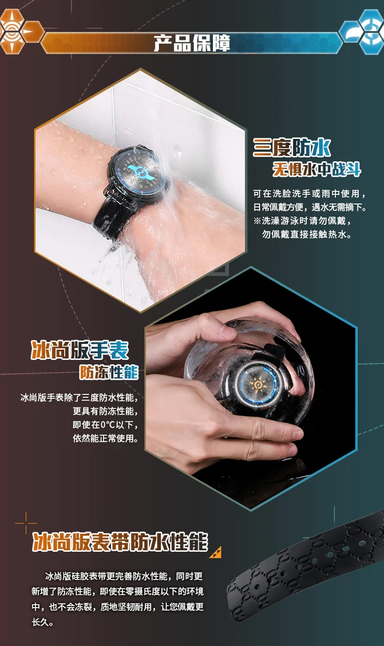 Цифровой Монстр дигимон Приключения Tri. Отвага светодиодный часы Digivice водонепроницаемые наручные часы с сенсорным экраном косплей реквизит подарок
