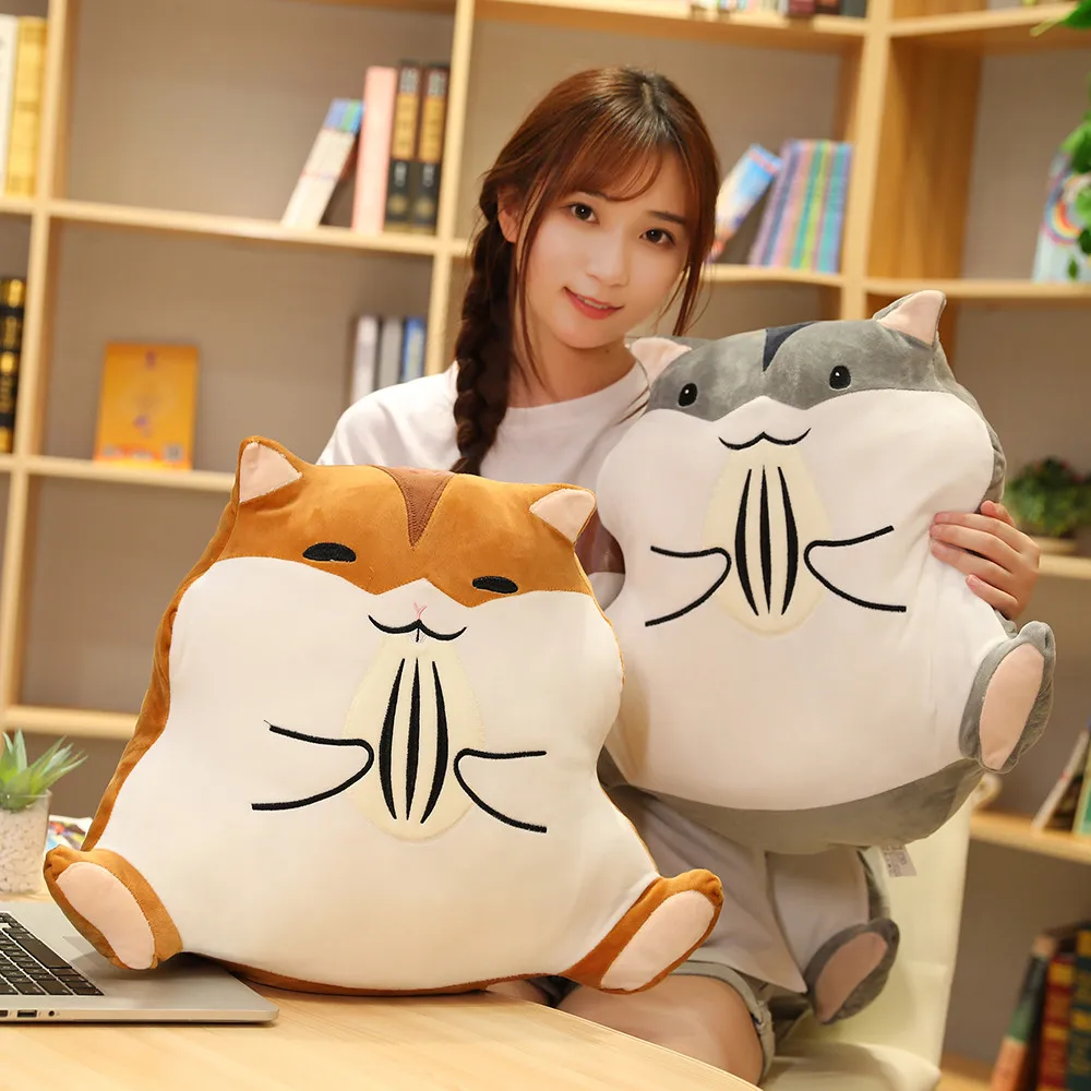 1 шт. 50*40 см kawaii хомяк плюшевые игрушки животное хомяк милые подушки игрушка для сна для детей подарки на день рождения