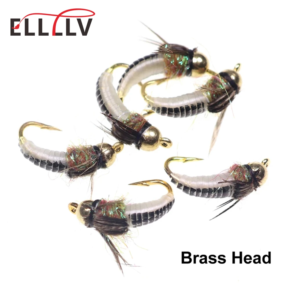2Pcs Realistic Brown Nymph Scud Fly Lures - Trout Fishing Artificial Bait Soft Plastic Lures