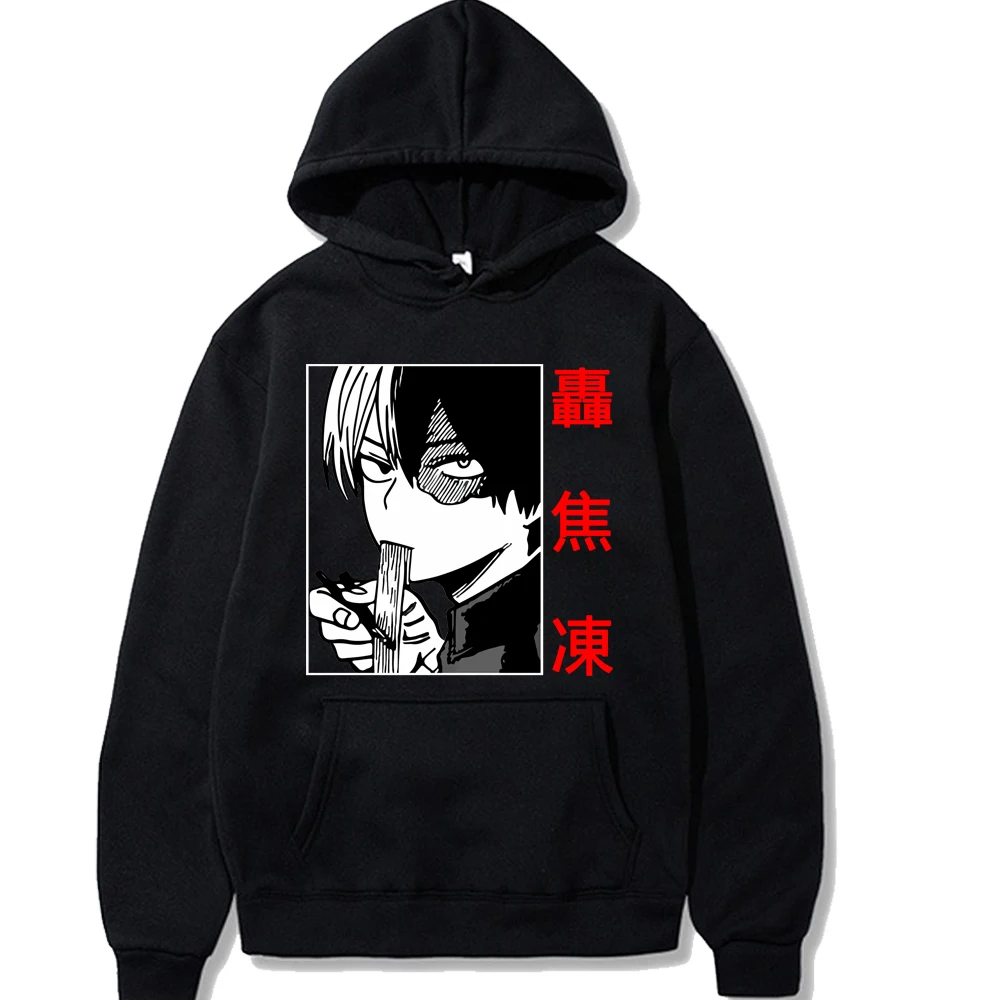 Sudadera con capucha de My Hero Academia para hombre, ropa de calle informal de Anime japonés, Shoto Todoroki, XS-3XL