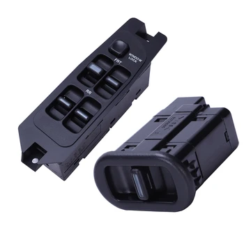 

2 Pcs Passenger Single Power Window Switch Black Control Button for Daewoo Lanos Prince Cielo, OE:96179135 & OE:96179137