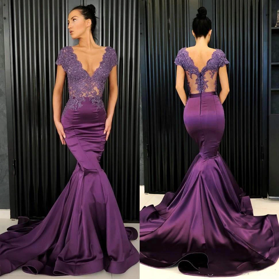 grape-purple-prom-dresses-sexy-v-neck-lace-and-satin-mermaid-evening-gowns-see-through-top-cap-sleeve-formal-party-dress-custom-made (2)