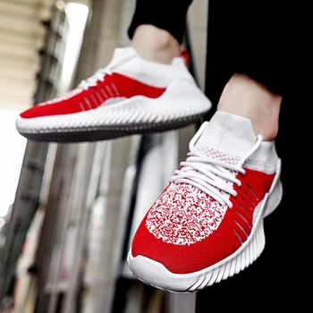 

Hot Sale Summer Men's Casual Shoes Sneakers Men Fly Breathable Male Footwear Light Big Size Tenis Masculino Dropshipping 39-48
