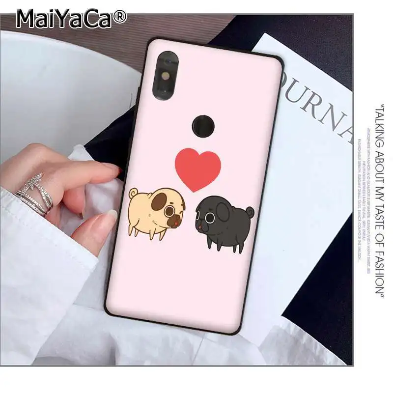MaiYaCa Lucu Corgi Puglie Pug DIY Dicat Indah Ponsel Case untuk Xiaomi 8 9 Se Redmi 6 Pro 6A 4X 7 Dicatat 5 7 Ponsel