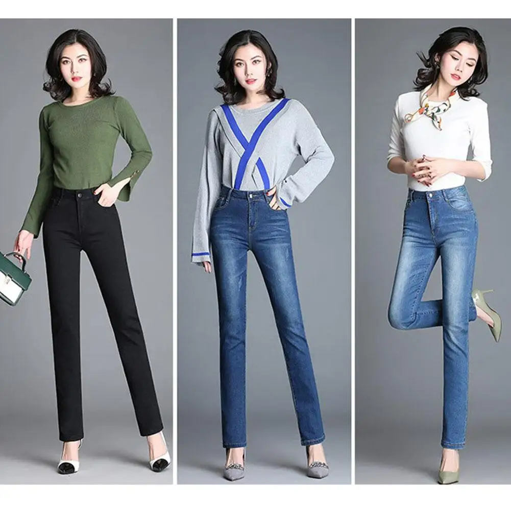 Yfashion женские узкие джинсы модные эластичные узкие брюки джинсы осень зима модные элегантные брюки