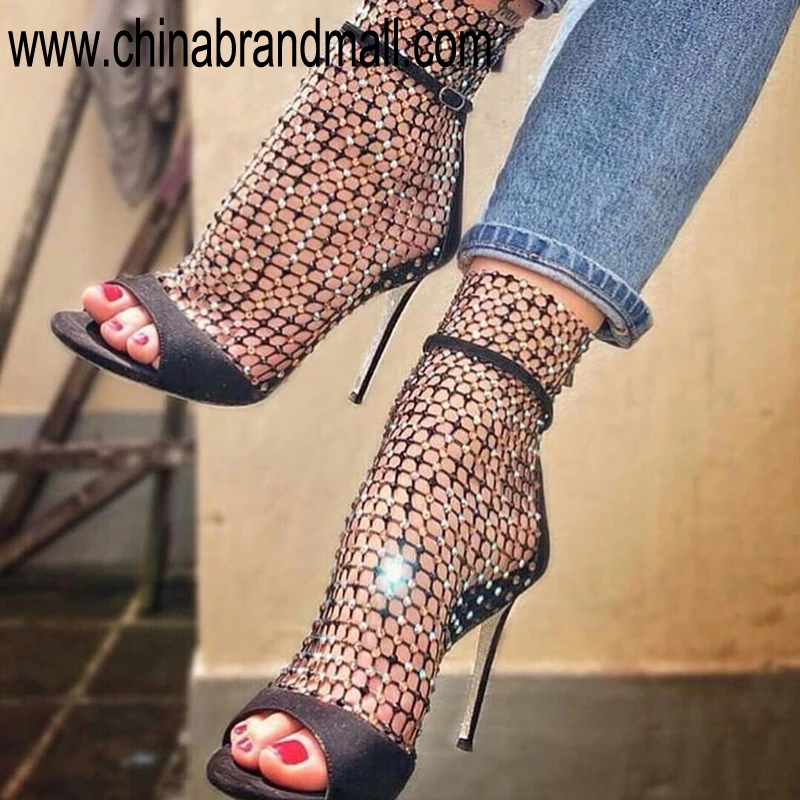 

Crystal Sandals Sexy High Heel New Women Summer Hollow Sandals Sexy High Heel Women Sandals