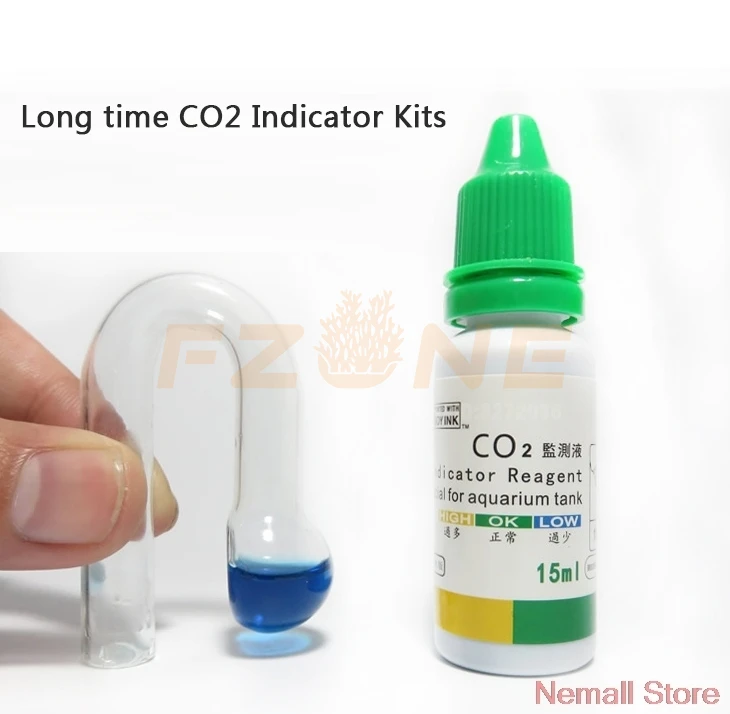 Тестер CO2 для аквариума U образная подвесная на стекле набор тестирования с